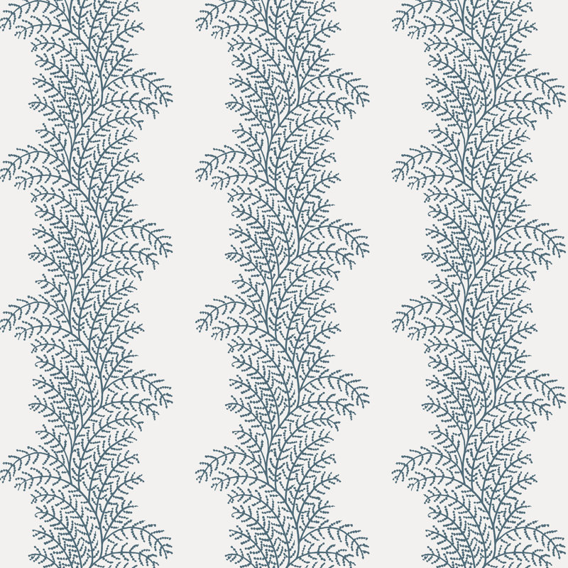 Dasiah Wallpaper, Whispering Fern Navy Wallpaper