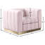 Fauteuil en velours de 38,5 po Tyneside-1883192247