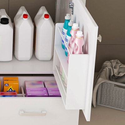 Meuble-lavabo moderne de 109 cm (43 po) avec dessus en marbre artificiel, rangement multifonctionnel et construction durable pour une décoration intérieure élégante
