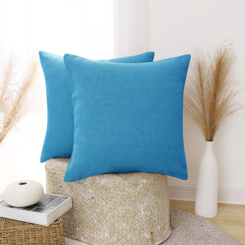 Cynne Square Throw Pillow Cover, Blue Atoll, 45cm H x 45cm W x 1cm D