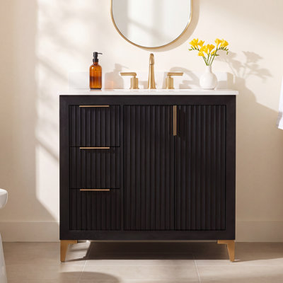 Turlington Oak Single Bathroom Vanity