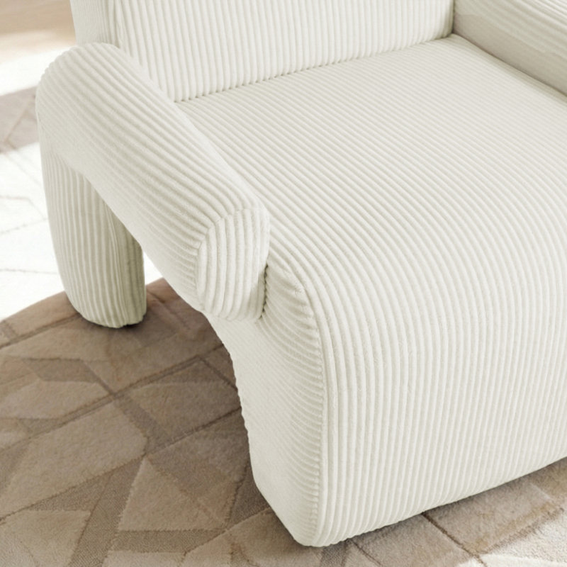 Fauteuil d'appoint l 31,5 po, Crème