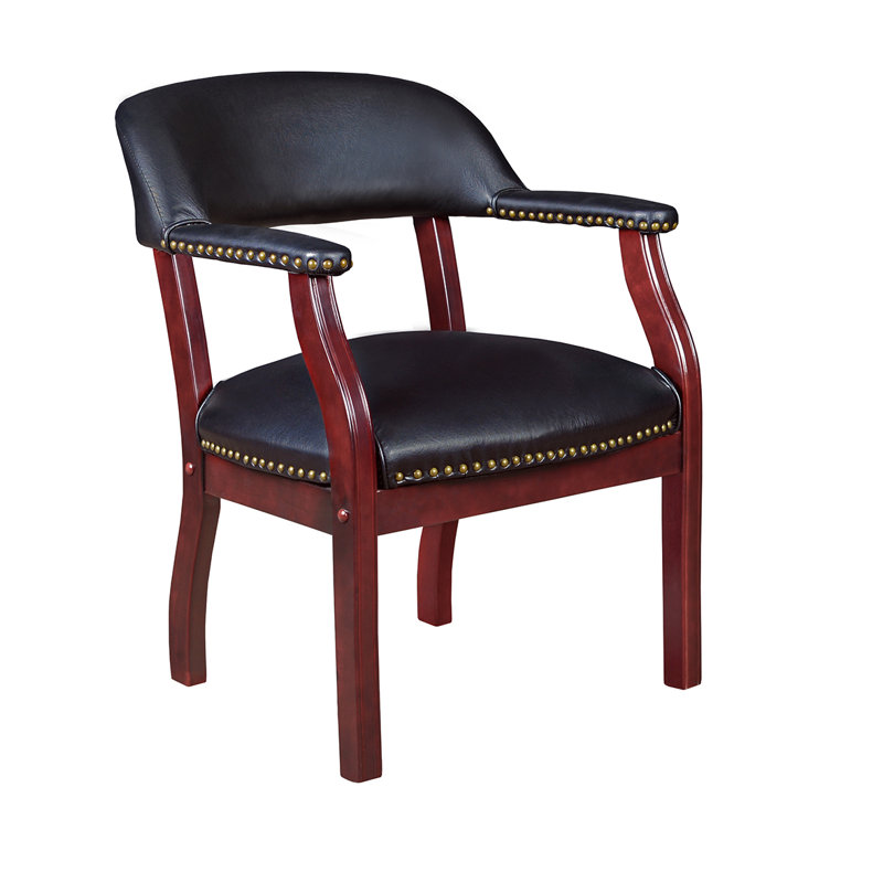 Chaise avec accoudoirs en tissu Nichael, Noir, Non inclus