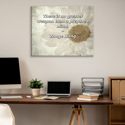 Artsy Quote "There is no greater weapon than a prepared mind." By Zhuge Liang Gallery Wrapped Canvas
