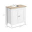 Casier de salle de bain sous le lavabo en forme de U, tablette réglable, 9 lb, largeur de 23,5 po