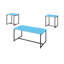 Ensemble de table basse et de table d'appoint en fibre de carbone 3 pièces GT, table basse rectangulaire de 39,5 po avec 2 tables de bout, structure en métal, pieds réglables, ensemble de salon moderne-1992982586
