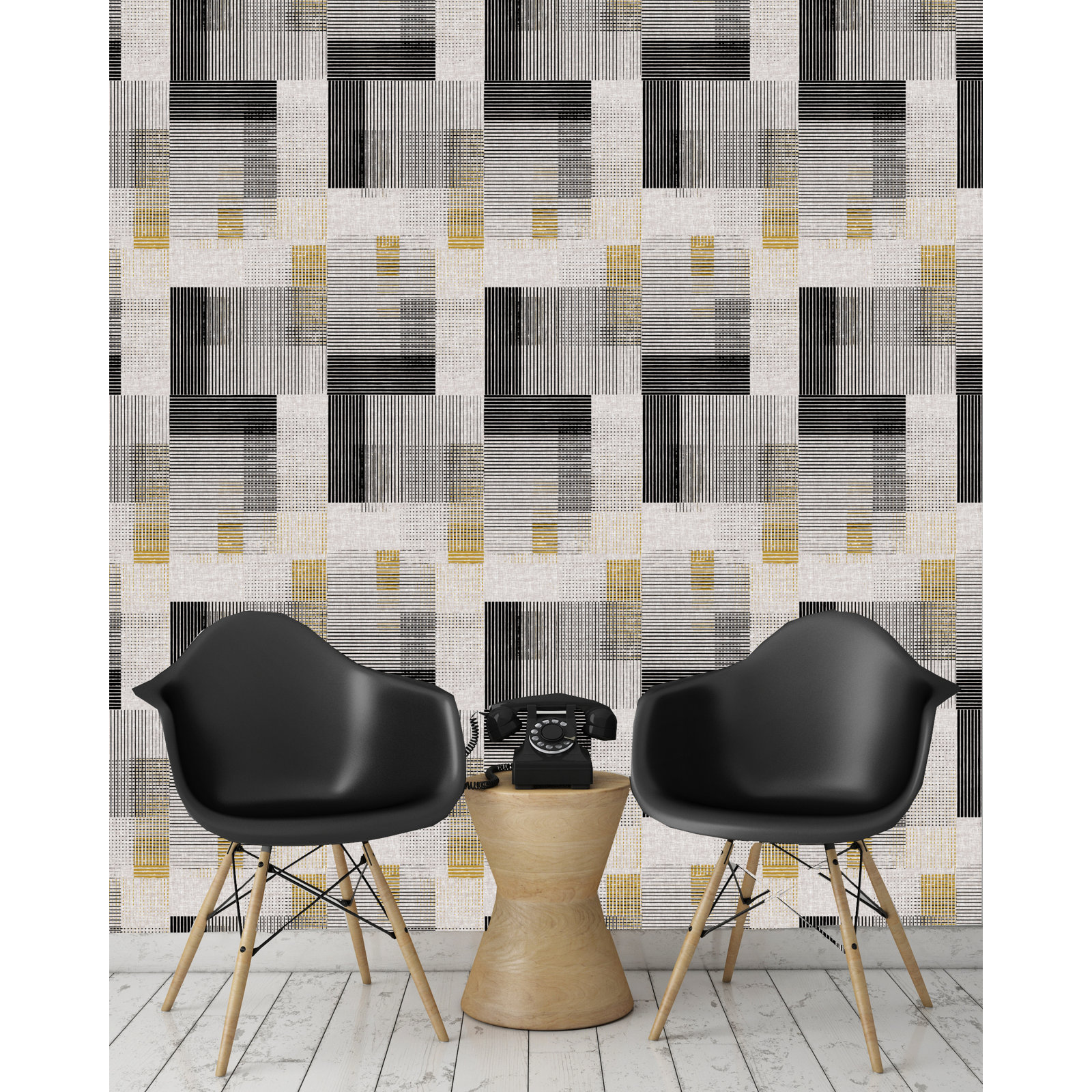 Viridian Modern Peel & Stick Geometric Wallpaper