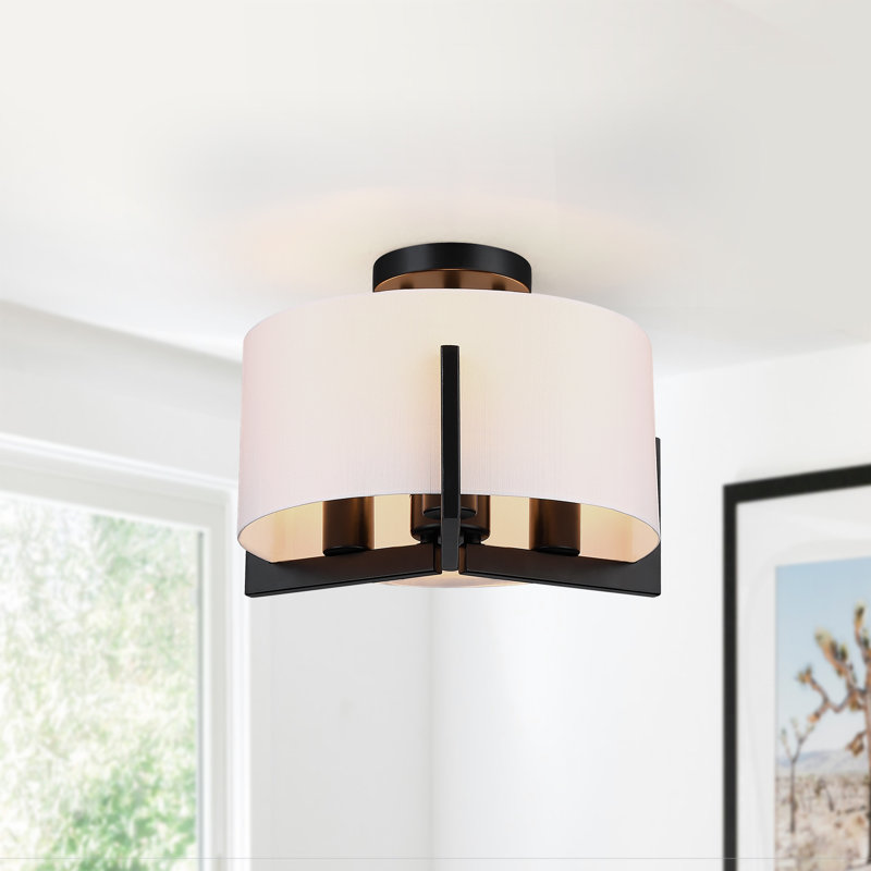 Gaspara Linen Semi Flush Mount