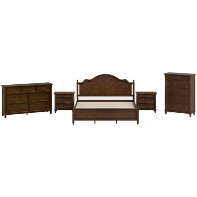 Mid-Century Modern Solid Wood Bedroom Set