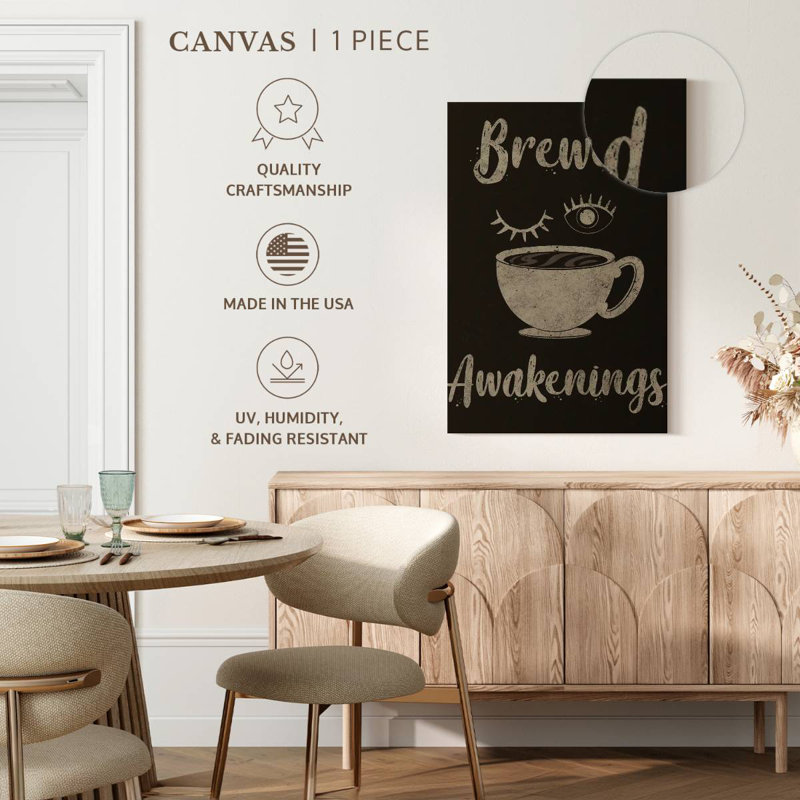 Brewed Awakenings, 51" H x 34" W