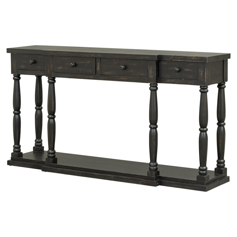 Console Melafusion Country moderne avec bois Melaleuca et rangement polyvalent