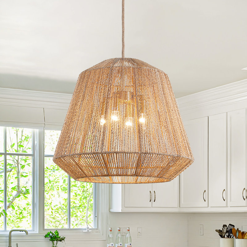 4 - Light Lantern Rope Geometric Chandeliers