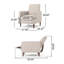 Canapé inclinable en tissu Mid-Century-1010089922