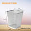 Altieri 9L Silver Square Metal Mesh Waste Paper Bin Lightweight Mesh Trash Can Waste Bin (2)