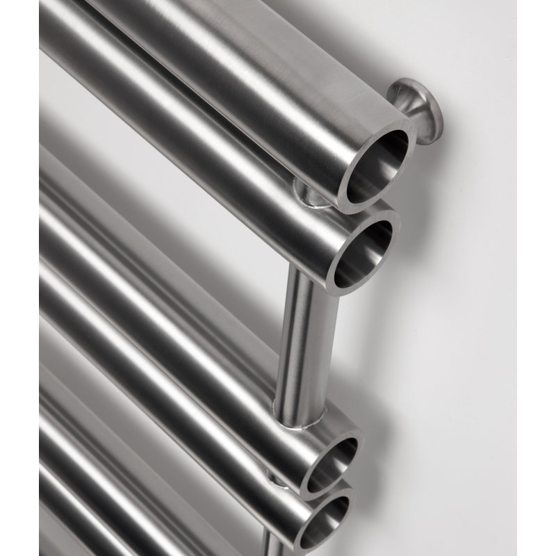 Jalisa Vertical Designer Radiator, Brushed Matt, 70.5cm H x 50cm W x 6cm D