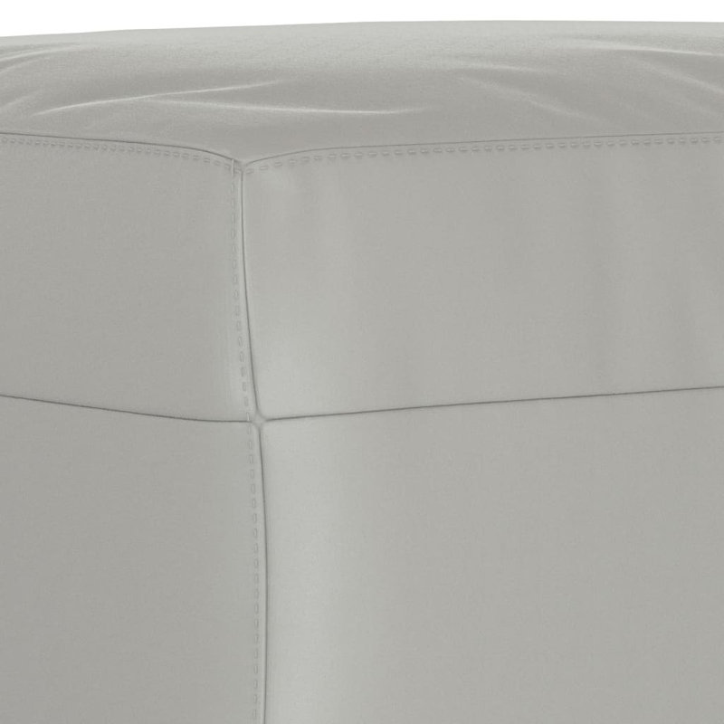 Repose-pieds avec repose-pieds Ashif, 100 % polyester gris clair