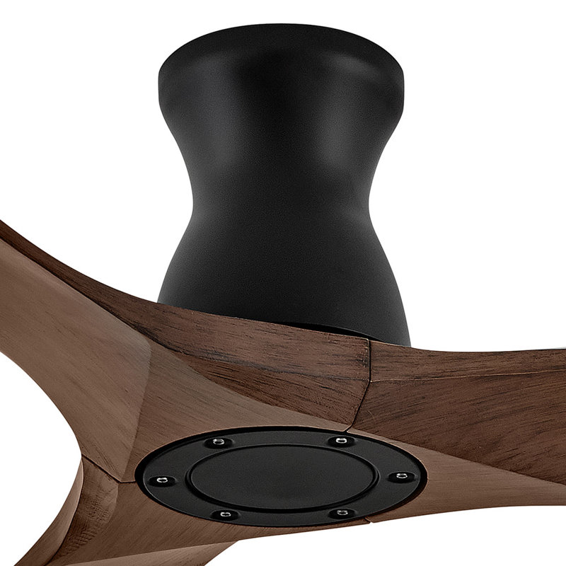 Swell Flush Illuminated 56" Integrated LED Smart Fan w/ HIRO Remote, Brown