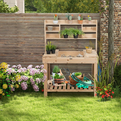 Wood Potting Bench