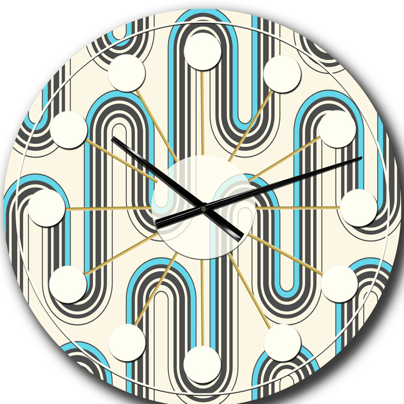 Horloge murale rétro Mid-Century, Grand