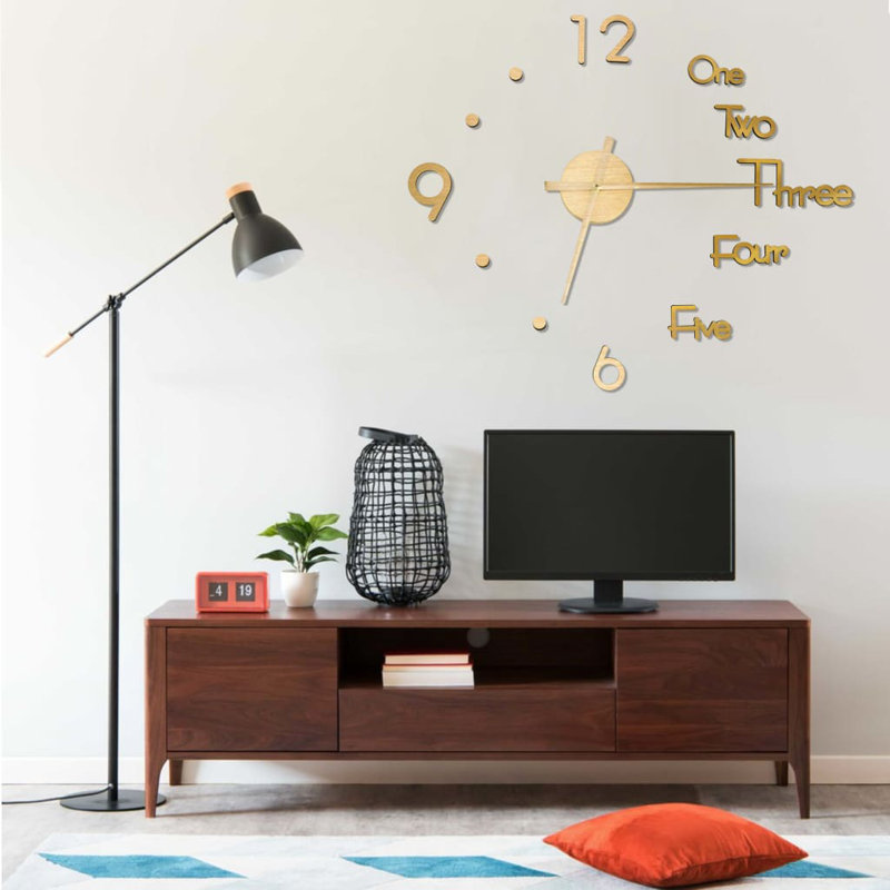 Galloway Wall Clock, Gold