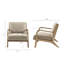 Chaise avec accoudoirs luxueux, mousse haute et bois élégant avec rembourrage et structure texturée-829456505
