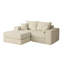 Ensemble de canapé modulaire 6 pièces Boneless Cloud avec revêtement en chenille et 4 coussins, peu encombrant.-1452605636
