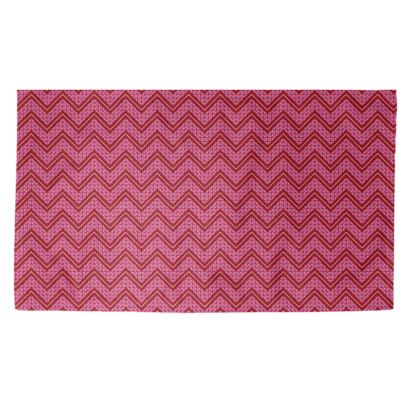 Tapis rose/rouge fait main, Rectangle 3 pi x 5 pi
