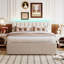 Teddy Fleece Twin Size Upholstered Platform Bed With Trundle-629957398-629957394
