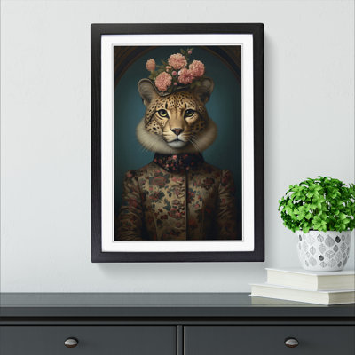 Cheetah Victorian Framed Print