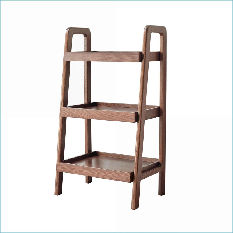 Banc de rangement avec range-chaussures à 3 niveaux | Organisateur de vestibule rustique | Noyer brun | Bois massif