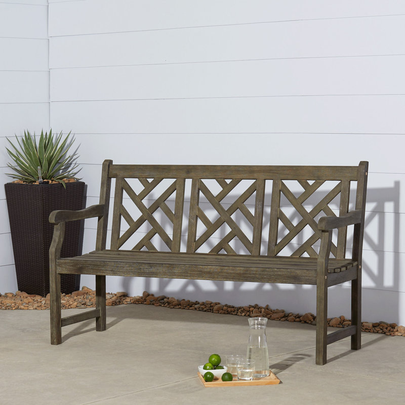 Banc de jardin en bois pour l'extérieur