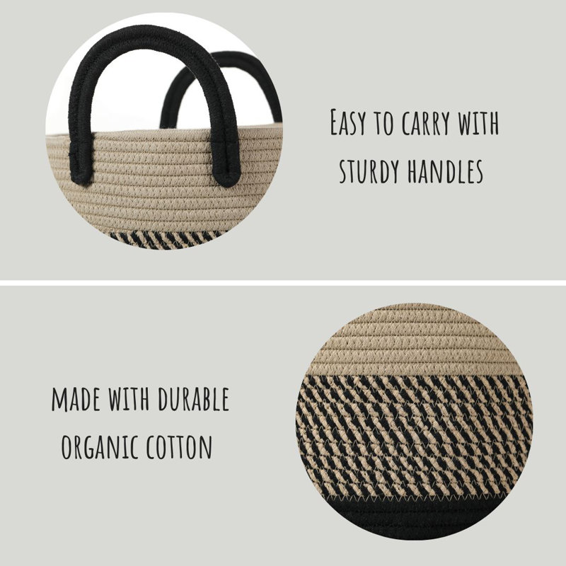 Panier en tissu, 20 po x 15 po x 15 po