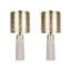 Luxe Radiance Ceramic Table Lamp - Off-White & Gold - Set of 2