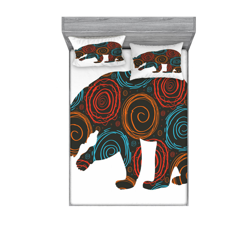 Ensemble de draps en spirale rond couverts, Ensemble de draps pour lit double avec un drap-hou
