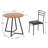 Modern Round Dining Table Set For 4 Dining Room Chair With Metal Legs-1373634411-1373634452