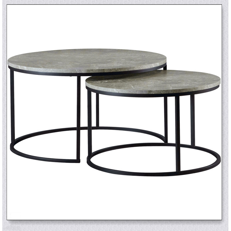 Table basse gigognes 2 pièces Hanover Grey