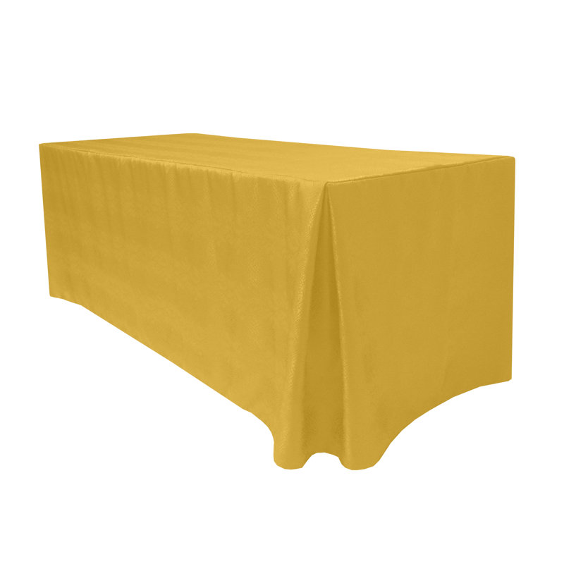 Ultimate Textile - Damask Kenya Tablecloth Tables, Flax Gold, 24" W x 48" L x 29"H, 10