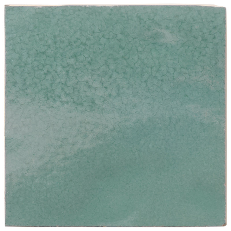Virello 4x4 Glossy Ceramic Wall Tile, Mint Green