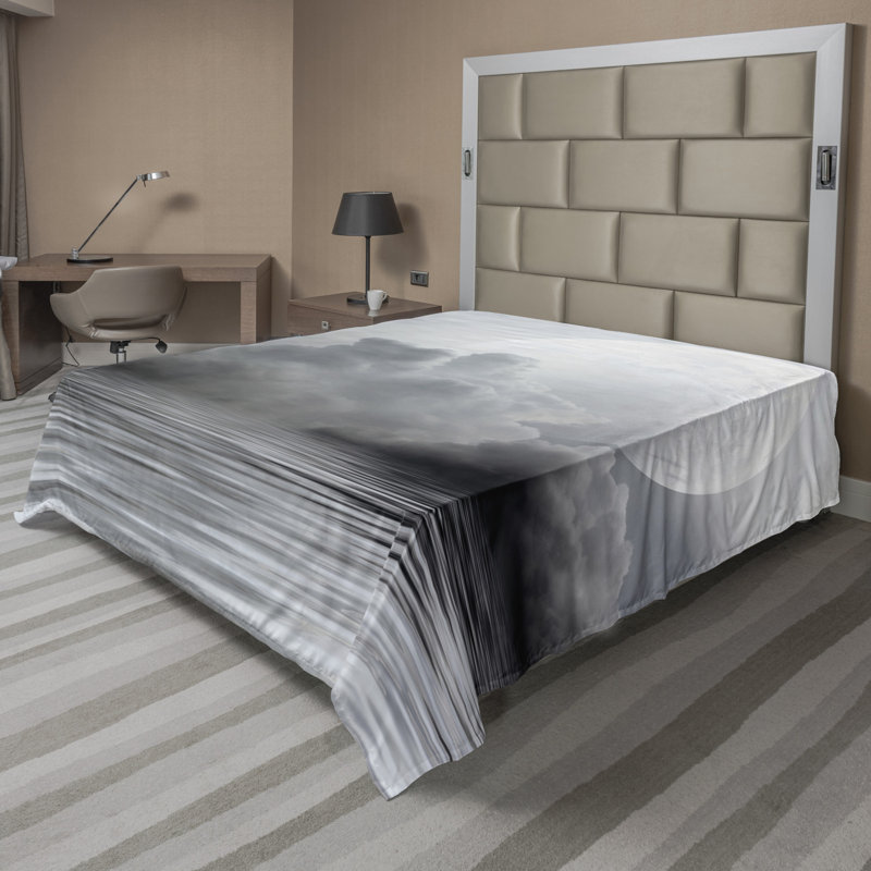 Microfiber No Pattern And Not Solid Color Flat Sheet, King Flat Sheet