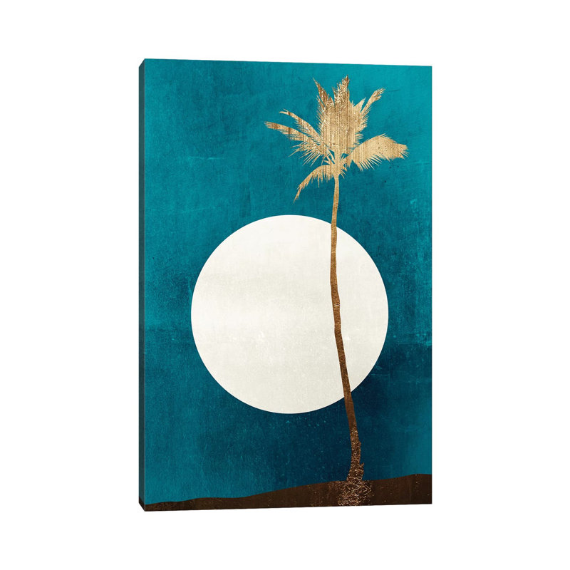Caribbean Dreams-Gold by Kubistika - Print on Canvas, Wrapped Canvas, 30.48cm H x 20.32cm W x 1.91cm D