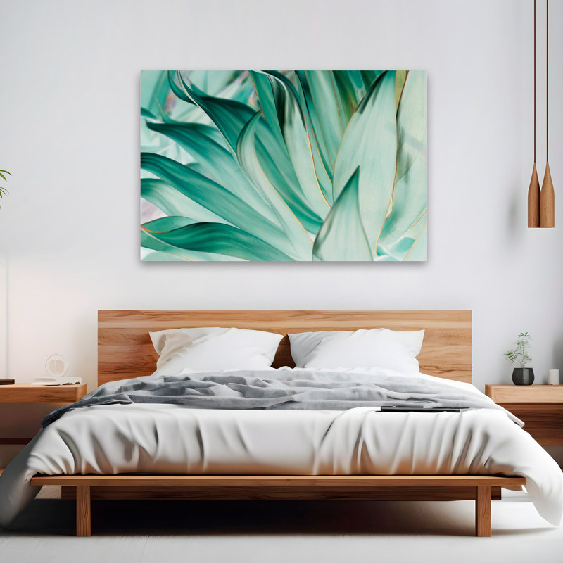 Paysage, nature, plantes, fleurs, abstrait, art mural prickle, H 40 po x l 60 po