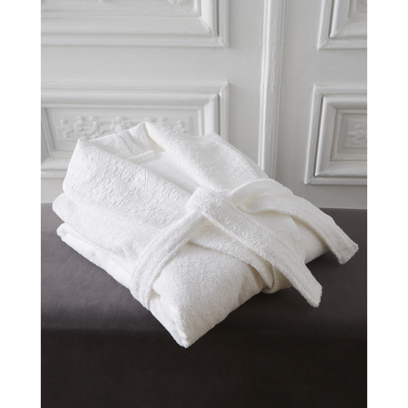 Héritage 100% Egyptian-Quality Cotton Terry Cloth Adult Mid-Calf Bathrobe with Pockets, S