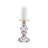 Violet Check Pillar Candlestick