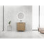 Meuble-lavabo autoportant de 30 pouces avec lavabo en résine et portes à fermeture douce pour un rangement élégant