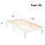 Lit plateforme en bois massif blanc avec lattes en bois sans sommier simple à assembler 12 po classique-1036284370