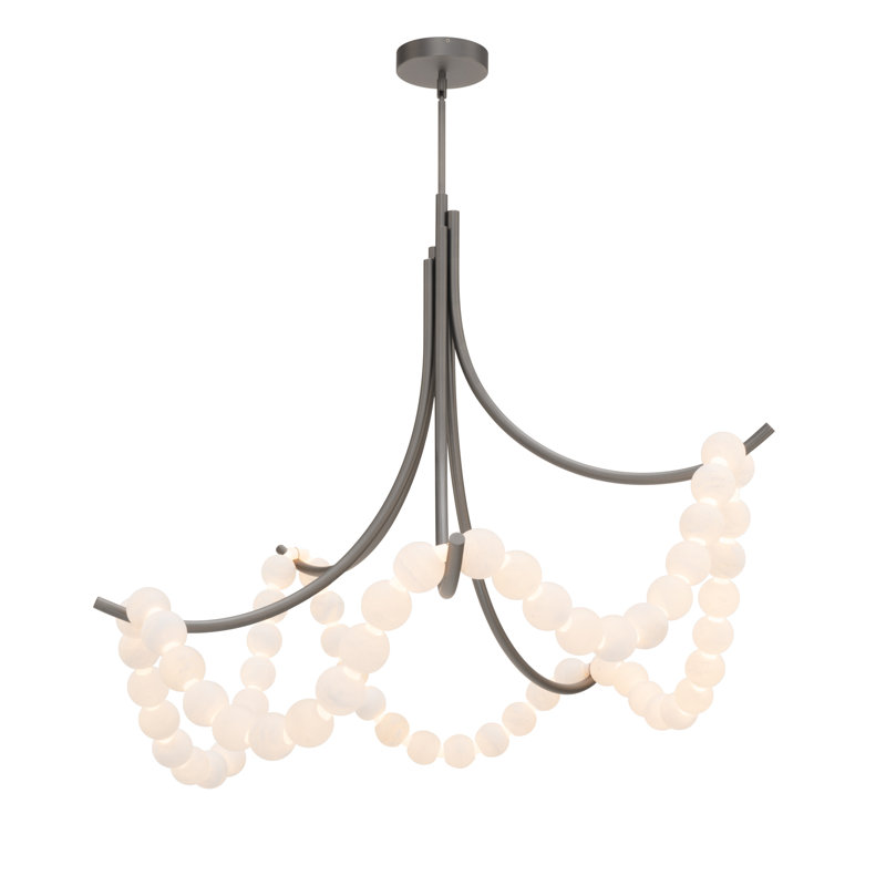 Parel LED Semi-Flush Mount, Antique Nickel