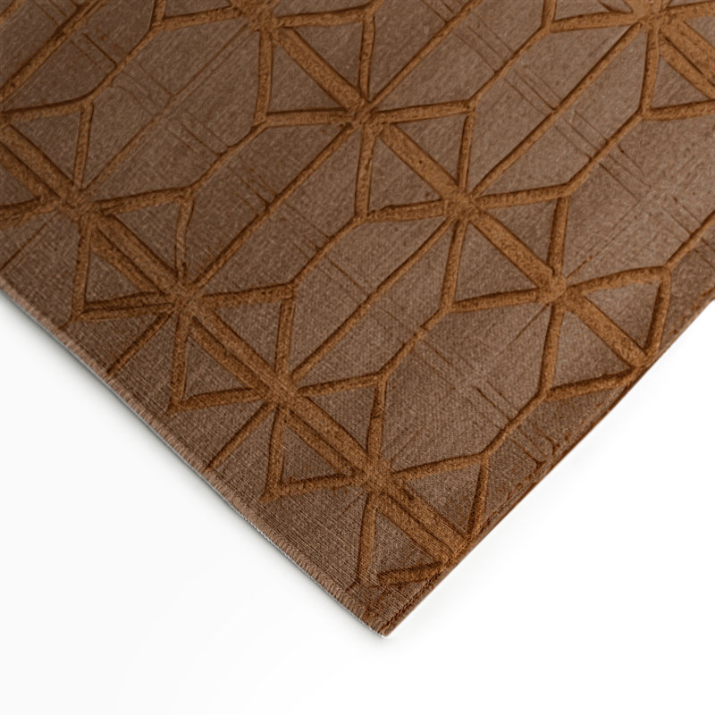 Tapis brun intérieur et extérieur Trellis, Rectangle 5 pi x 7 pi