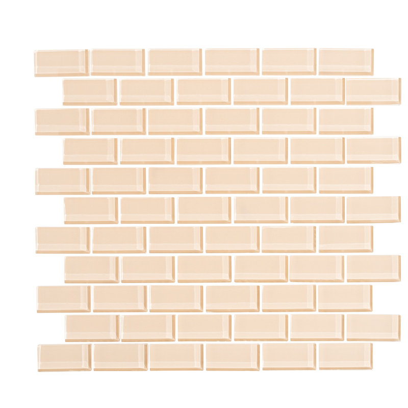 1" x 2" Glass Subway Tile, Creamsicle
