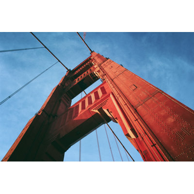 " Golden Gate Bridge, Support, Arch, Orange, Red, Suspension Bridge, Blue Sky, San Francisco "