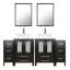 Ensemble de meuble-lavabo double 72 "avec dessus de vasque en céramique , robinets -1453561285-1453561284